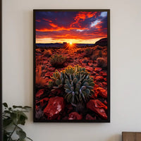 Desert Sunset Serenity Poster