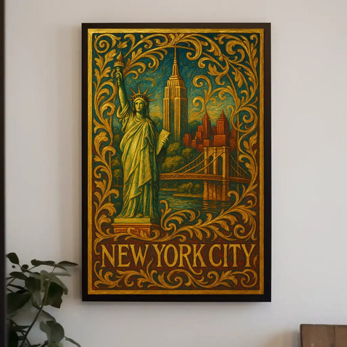 New York City Iconic Urban Art Poster Vintage Wall Art