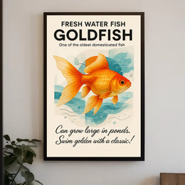 Goldfish Tranquility: Artistic Animal Poster