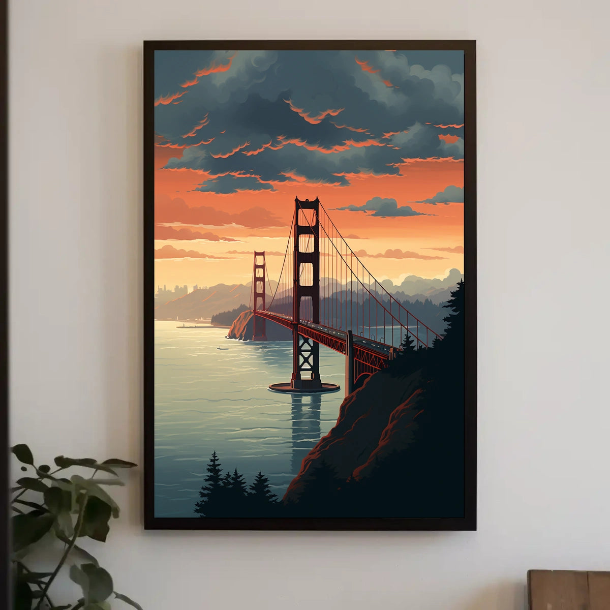 Golden Gate Suspension Bridge Art Print - Travel Poster