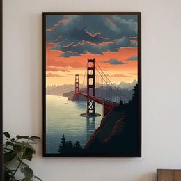 Golden Gate Suspension Bridge Art Print - Travel Poster