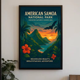 American Samoa Tropical Scenery National Park Poster