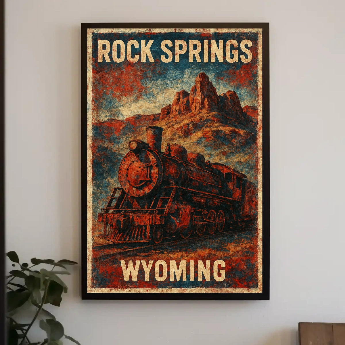 Vintage Steam Locomotive Travel Collectors Poster