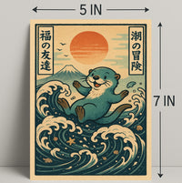 Otters Ocean Adventure Poster PosterGoat