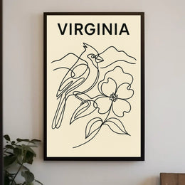 Virginia Nature Illustration Poster