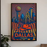 Dallas Vibes Poster Bold Colors For Modern Home Decor Fans