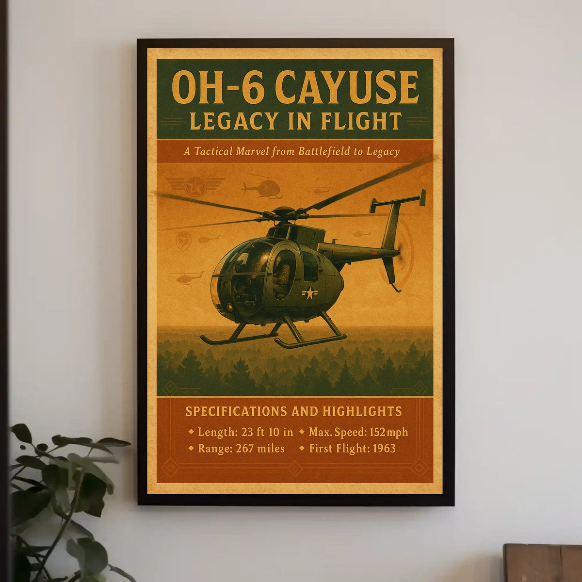 OH-6 Cayuse Legacy in Flight Poster