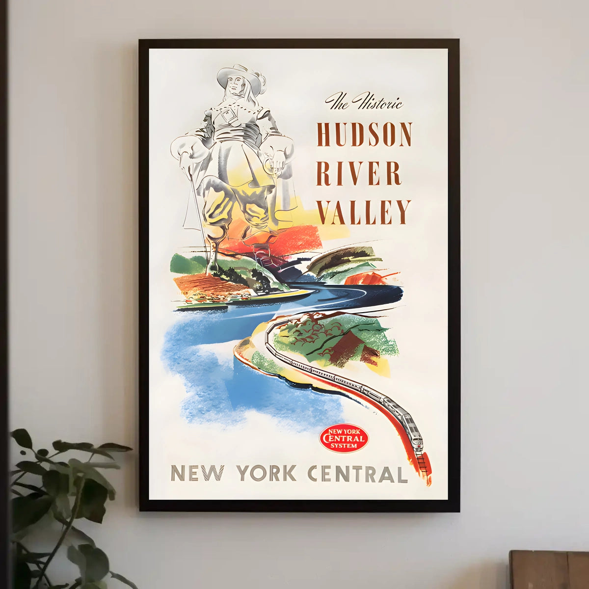 Hudson River Valley Adventure Poster Vintage Wall Art