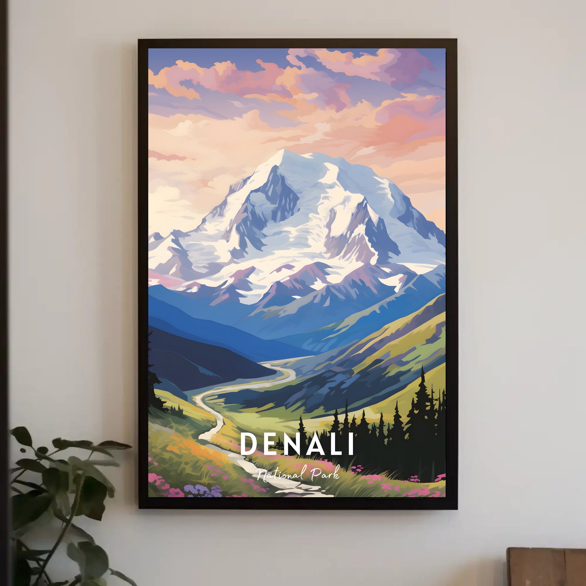 Denali Scenic Beauty Captured In National Park Poster