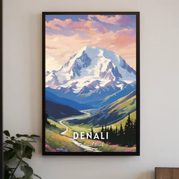 Denali Scenic Beauty Captured In National Park Poster