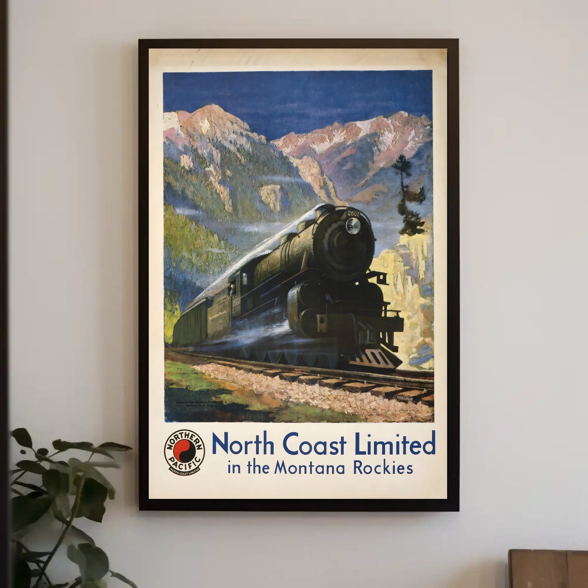 North Coast Limited in the Montana Rockies Poster