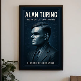 Alan Turing Pioneer of Computing Poster