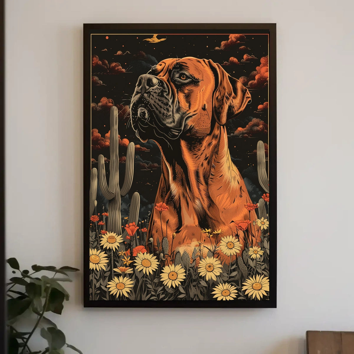 Majestic Canine In The Desert Poster