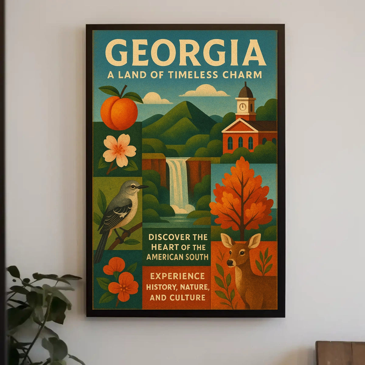 Georgia A Land Of Timeless Charm Poster
