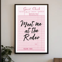 Meet Me at the Rodeo Retro-Themed Poster PosterGoat