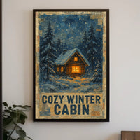 Cozy Winter Cabin Poster