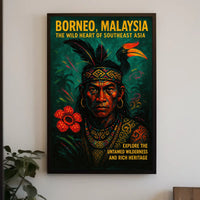 Borneo Malaysia Indigenous Culture Heritage Poster