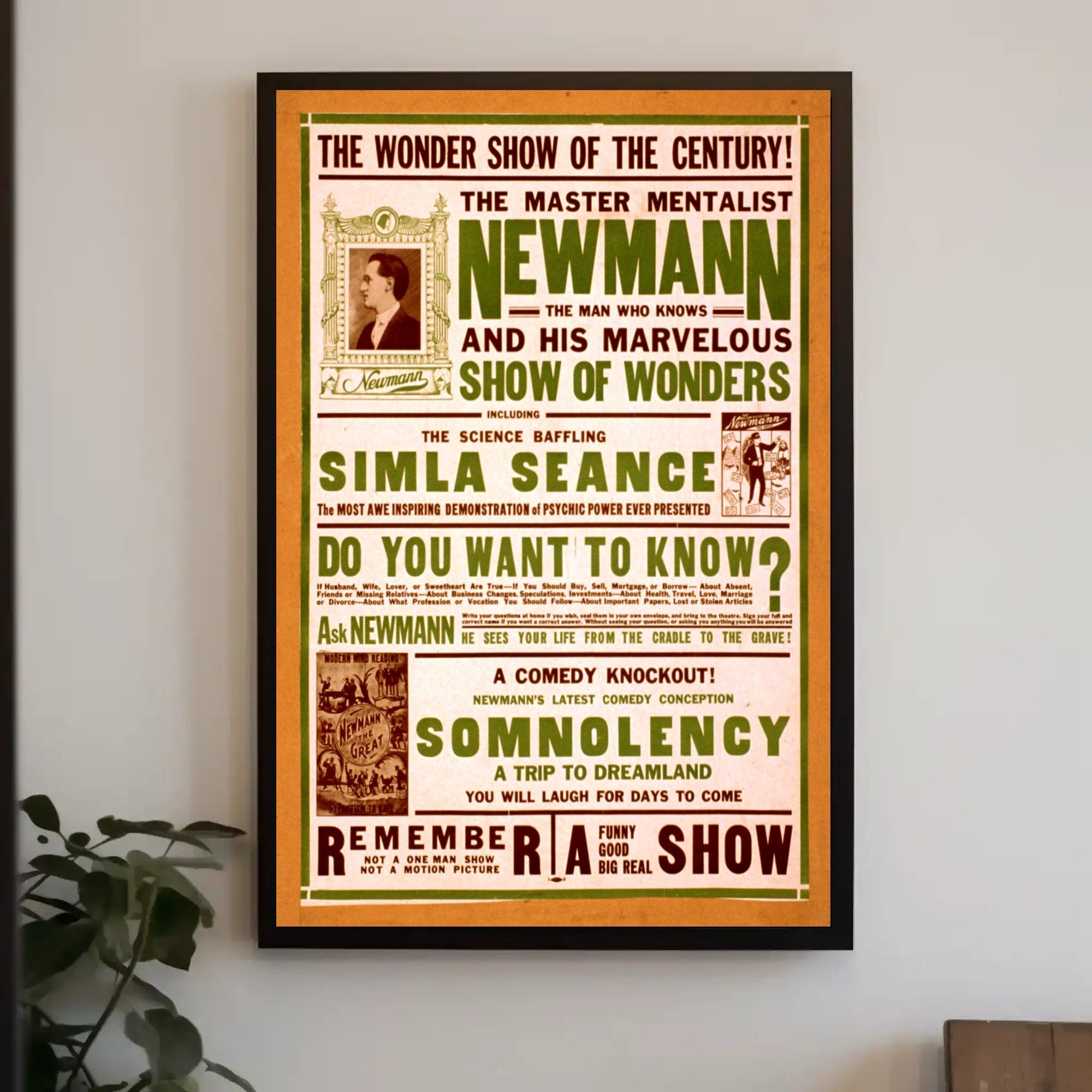 The Master Mentalist Neumann Vintage Entertainment Poster