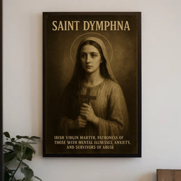 Saint Dymphna Patroness Of Mental Poster