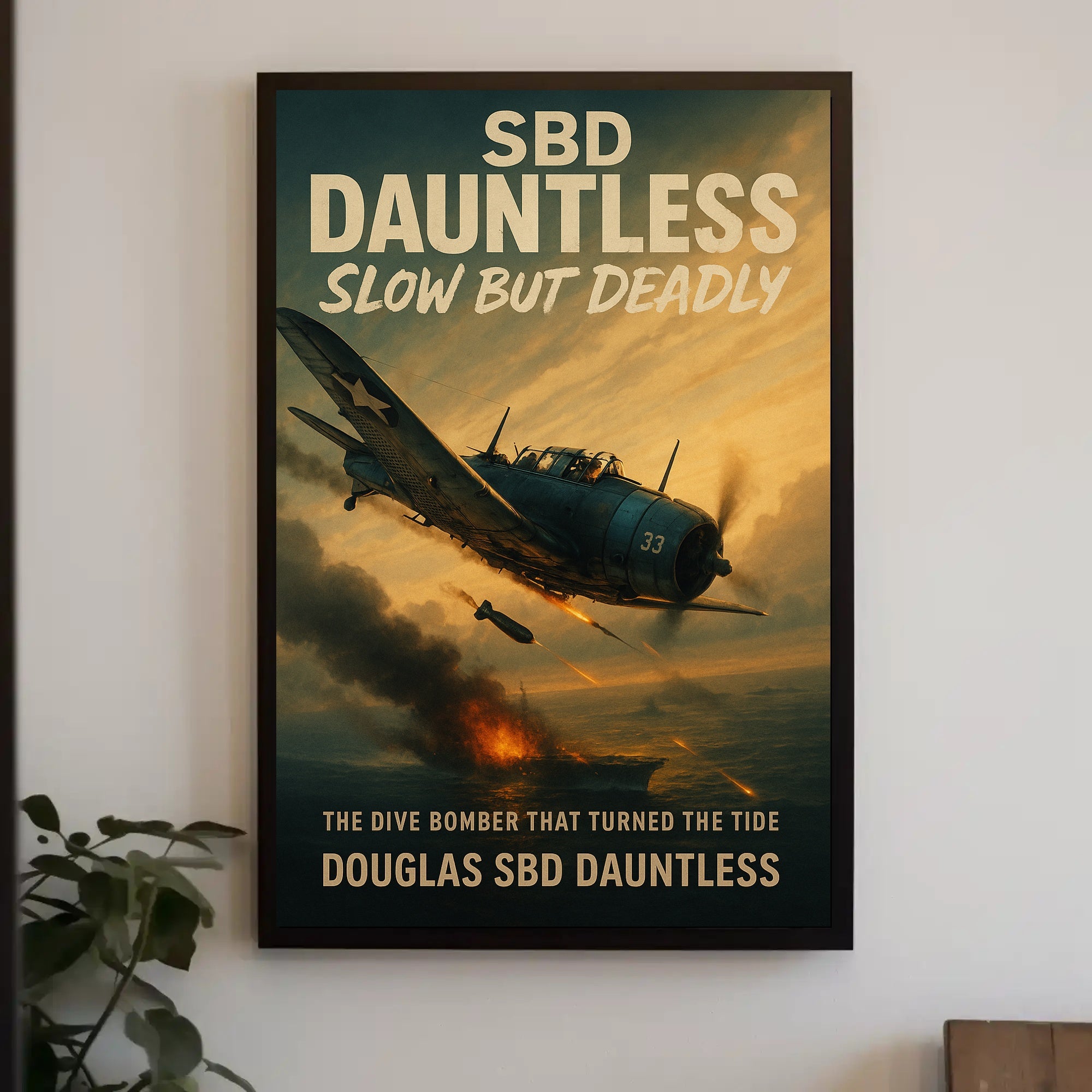 WWII Dive Bomber Douglas SBD Dauntless Poster