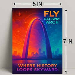 Gateway Arch Inspiring St. Louis Urban Cityscape Travel Poster