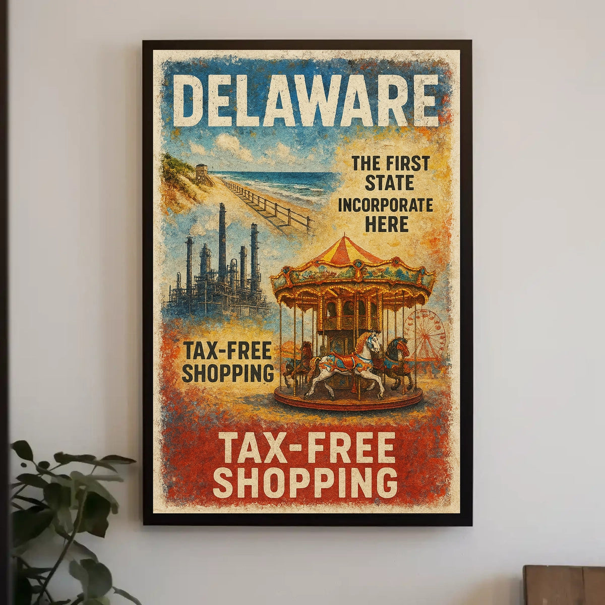 Delaware The First State Poster