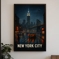 New York City at Night Poster