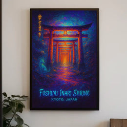 Fushimi Inari Shrine Kyoto Japan Torii Poster
