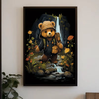 Adventurous Bear in Nature's Wonderland Animal Poster