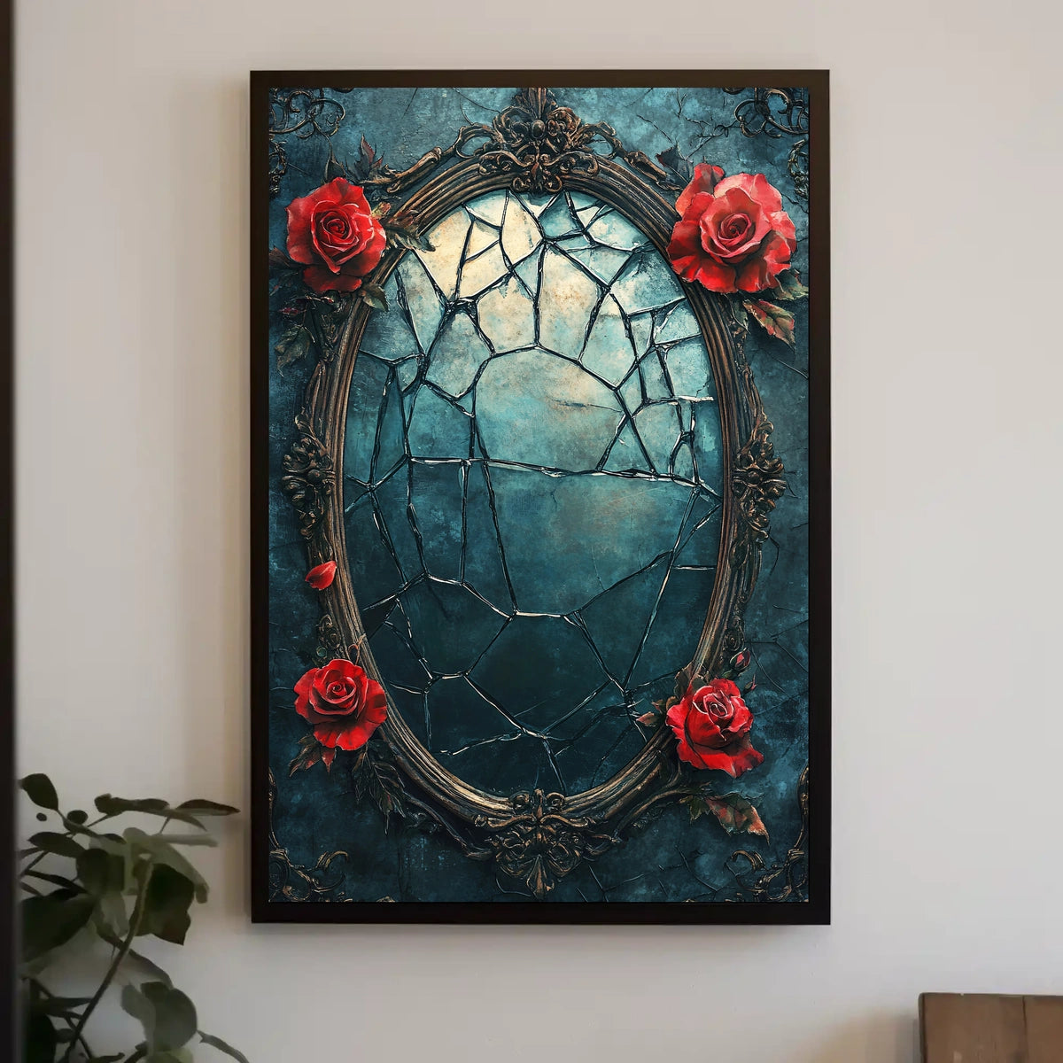 Victorian Gothic Mirror Art Print Poster