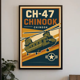 CH-47 Chinook Helicopter Poster