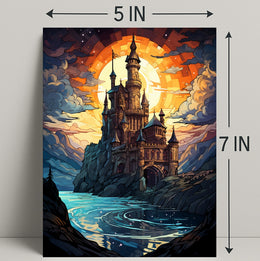Enchanted Castle At Sunset Poster