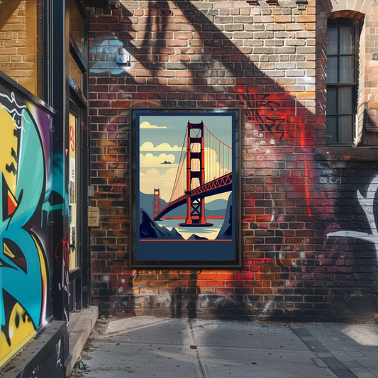 Golden Gate Bridge San Francisco Iconic View Travel Poster