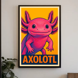 Axolotl Pop Art Poster