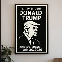 Donald Trump Legacy Power Minimalist Patriotic Iconic Leader Portrait Bold Timeless Poster