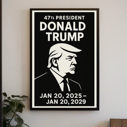 Donald Trump Legacy Power Minimalist Patriotic Iconic Leader Portrait Bold Timeless Poster