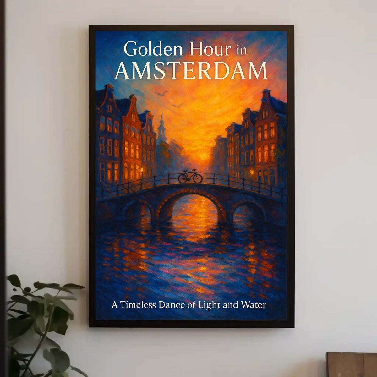 Golden Hour in Amsterdam Poster