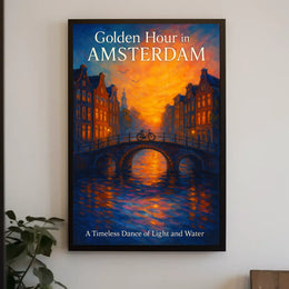 Golden Hour in Amsterdam Poster