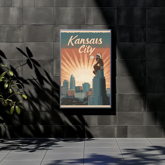 Kansas City Vintage Poster Native Heritage