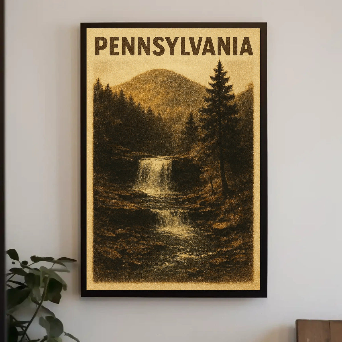 Pennsylvania Scenic Waterfall Poster