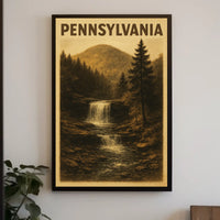 Pennsylvania Scenic Waterfall Poster