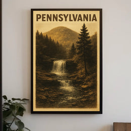 Pennsylvania Scenic Waterfall Poster