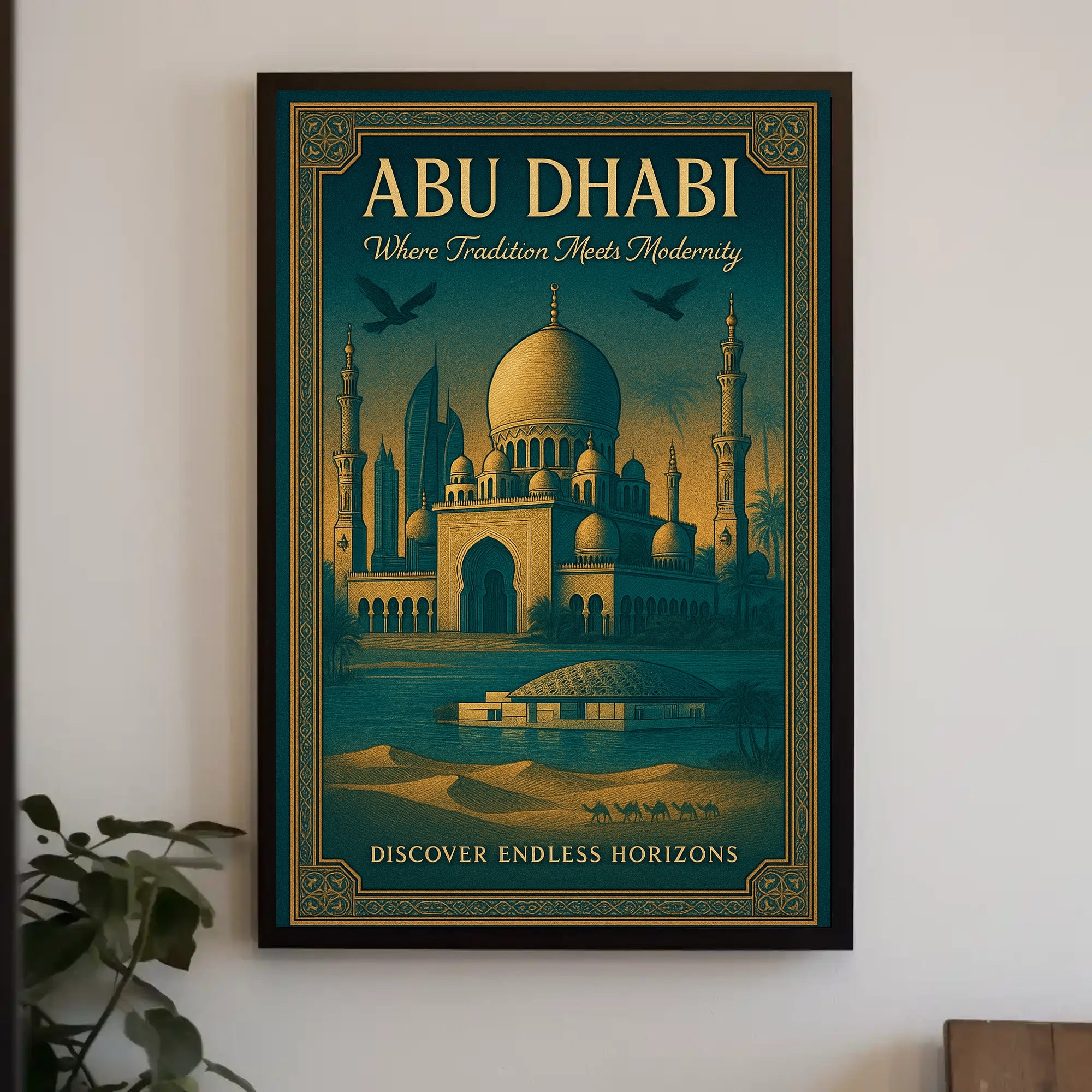 Abu Dhabi's Elegance: Tradition Meets Modernity Travel Poster