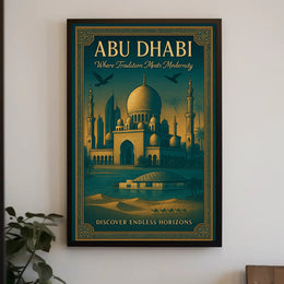 Abu Dhabi's Elegance: Tradition Meets Modernity Travel Poster