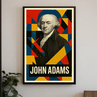 John Adams 2nd President of the United States Abstract Pop Poster