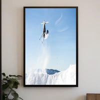 Aerial Skiing Adventure Poster