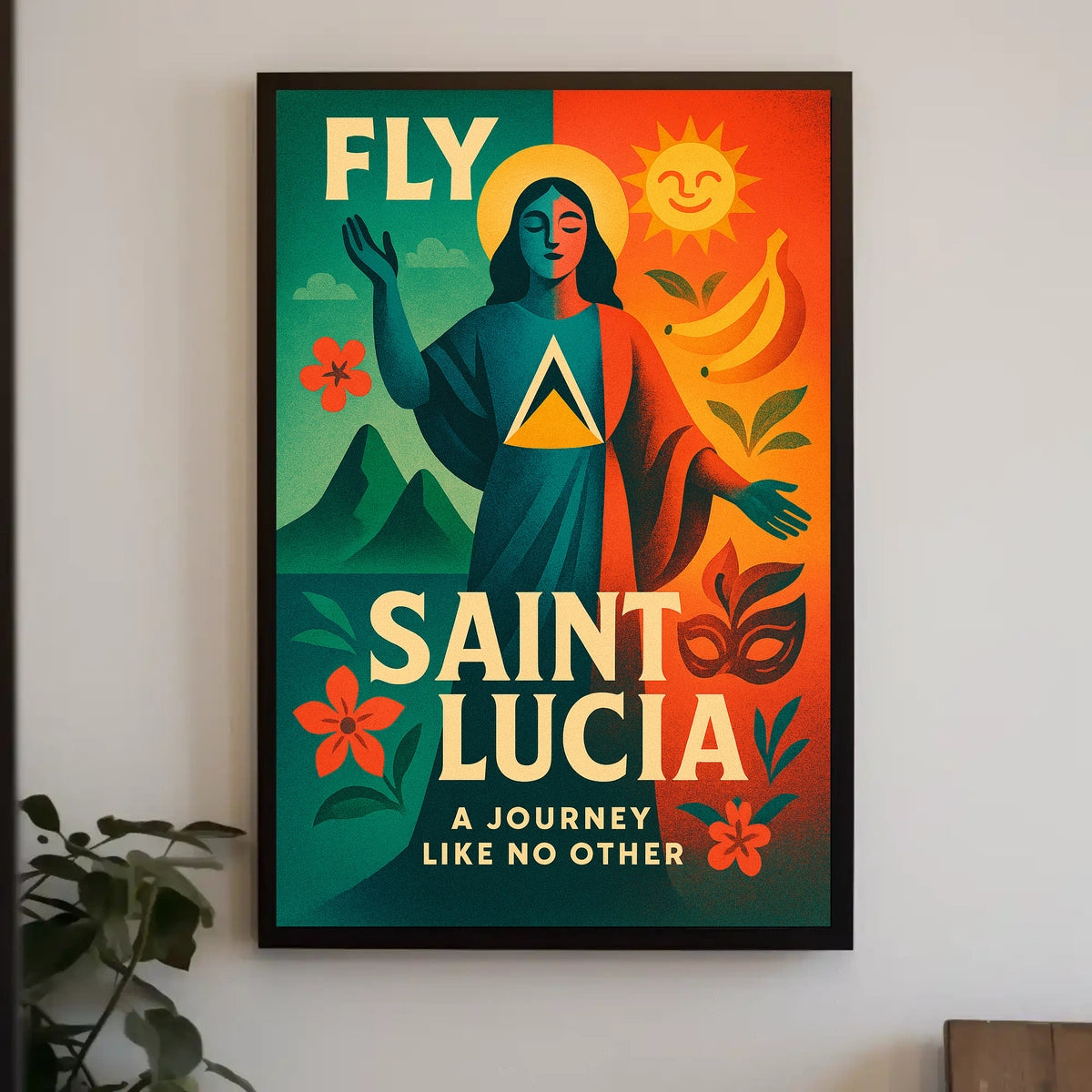 Fly to Saint Lucia Poster