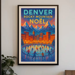 Denver Rocky Mountain Noël Poster