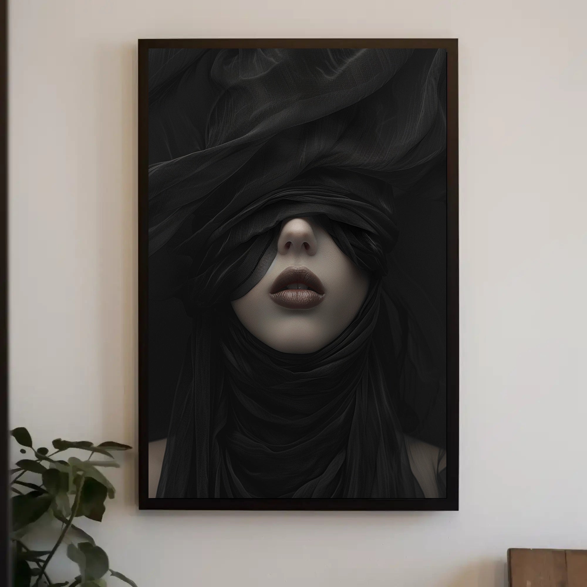 Elegant Figure in Drapery: Abstract or Artistic Poster PosterGoat
