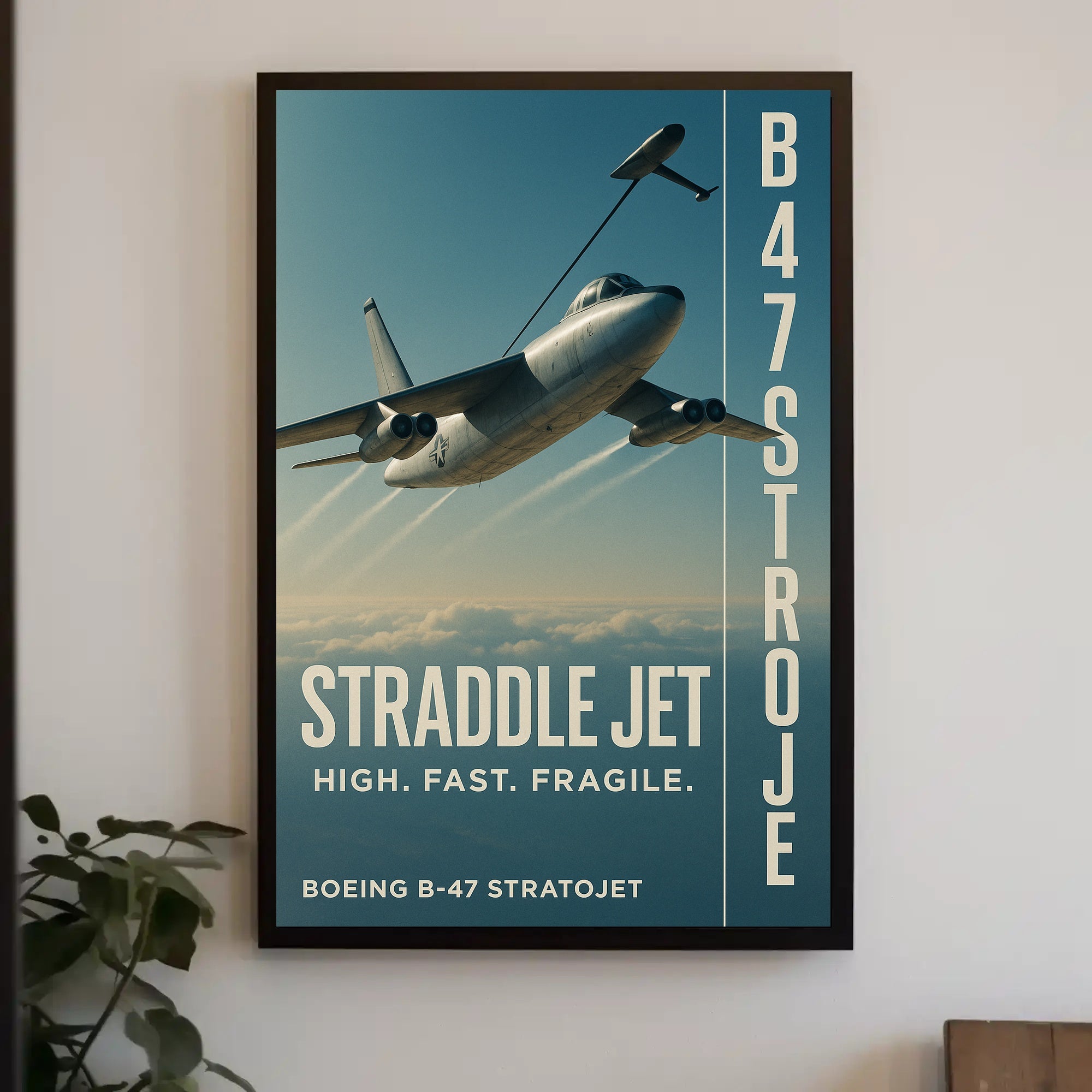 B-47 Stratojet Flying Military Art Print - Poster
